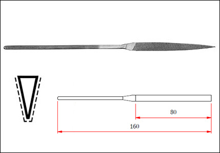 Lima ad ago diamantata a coltello