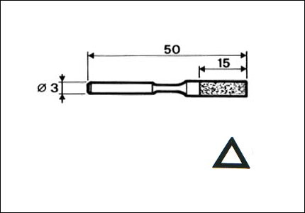 Lima ad ago diamantata triangolare per macchine Diprofil