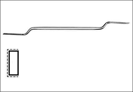 Rectangular riffler for sinkers, 3 sides cut