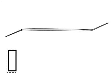 Rifloirs per incisori rettangolare, 3 lati tagliati