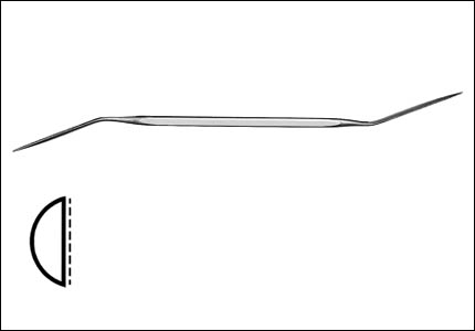 Rifloirs per incisori mezzotonda, tagliata sulla base