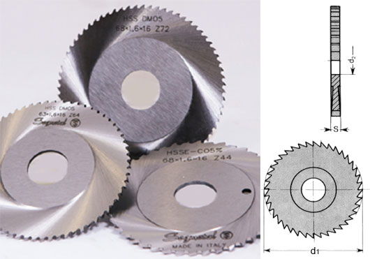 Circular saw with fine pitch DIN 1837, HSS-DMo5 