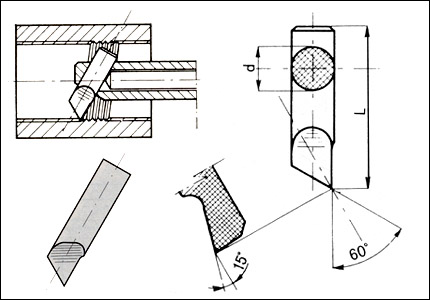 Utensile B2/60° in HSS 222S