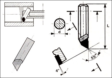 Utensile C2/55° totalmente in HM M3