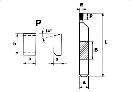 Utensile ISO7R con placchetta HM SS2