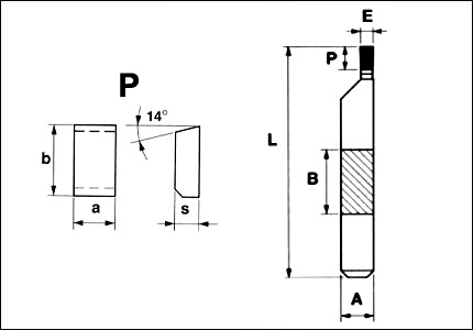 Utensile ISO7L con placchetta HM SS2