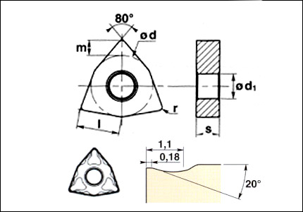 Inserto WNMG-F4 5515