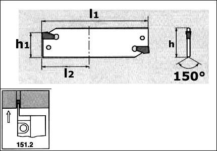 Lama portainserti 151.2 per troncatura
