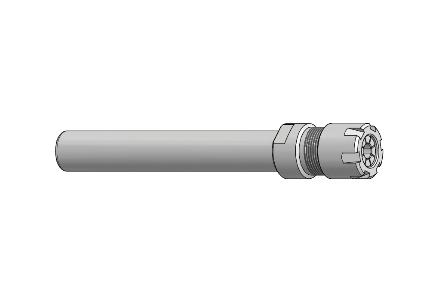 Straight shank collet chucks, ER25, mini nut