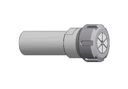 Straight shank collet chuck, ER32, standard nut