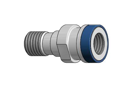 Pull stud with internal threading for TC taper shank