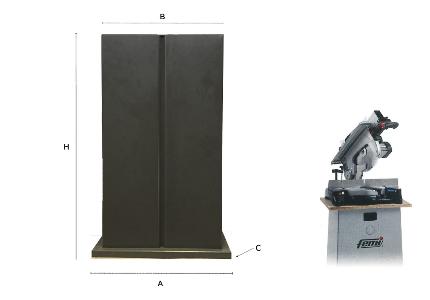 Basamento universale per troncatrici per legno