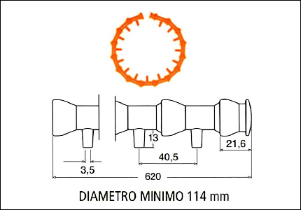 Modular hose circle flow nozzles 12 mm 