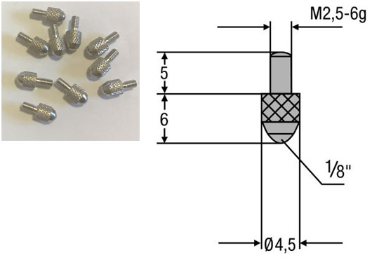 Feeler pin for gauges