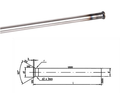 Punch with countersunk head DIN 9861 DA, WS