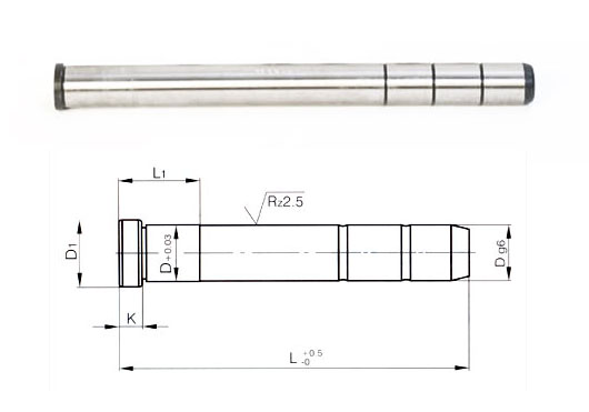 Pilot pin with 1 diameter