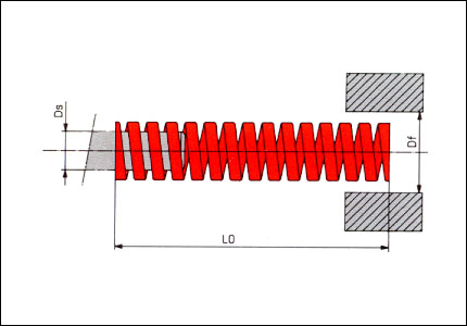 Heavy duty spring CF, red