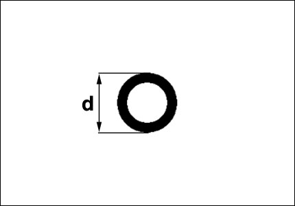 Round tubolar electrode with hole T made of copper