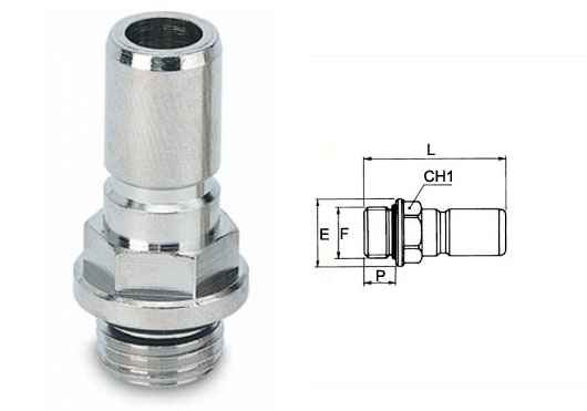 Innesto rapido maschio, corpo maschio
