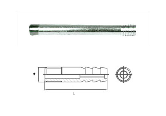 Extension bush with hose holder