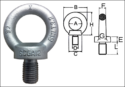 Lifting eyebolt DIN 580