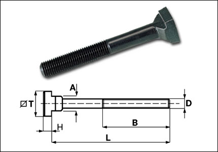 Single hammerhead bolt for oversized slot