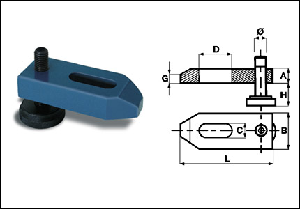 Adjustable clamp with metric pitch screw