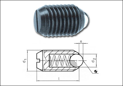 Dowel with ball and screwdriver cut