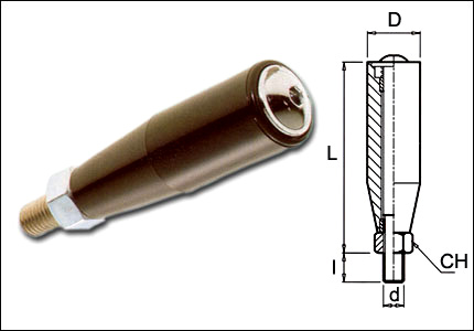 Revolving handle with brass bushings