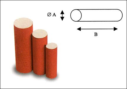 Permanent magnet in alnico alloy, cylindrical shape