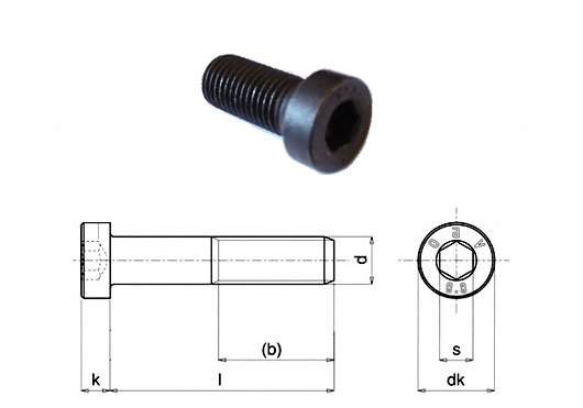 Cylindrical socket short head screw TCE