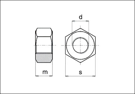 Hexagonal nut