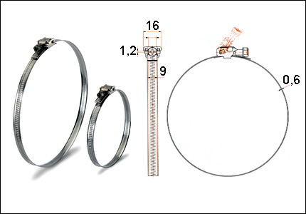 Quick release hose clamp mm 9