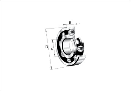 Rigid radial single row ball bearing