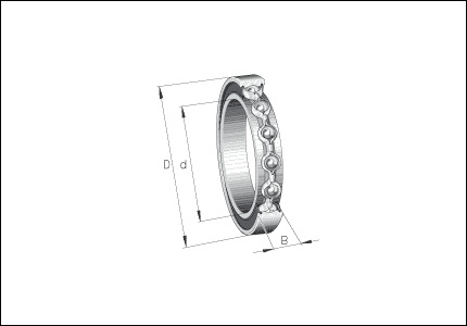 Rigid radial single row ball bearing