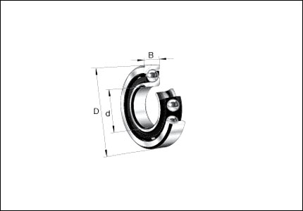 Angular single row ball bearing