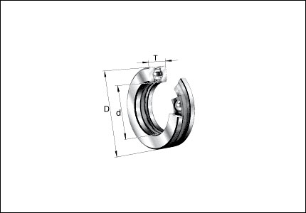 Single acting thrust ball bearing