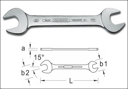 Double open end spanner