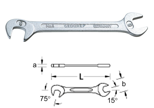 Little double open end spanner