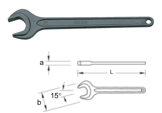 Single open end spanner