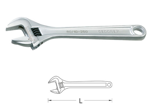 Adjustable fork wrench