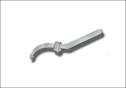 Adjustable hook spanner with lug