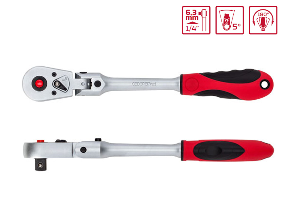 Pliable ratchet 1/4