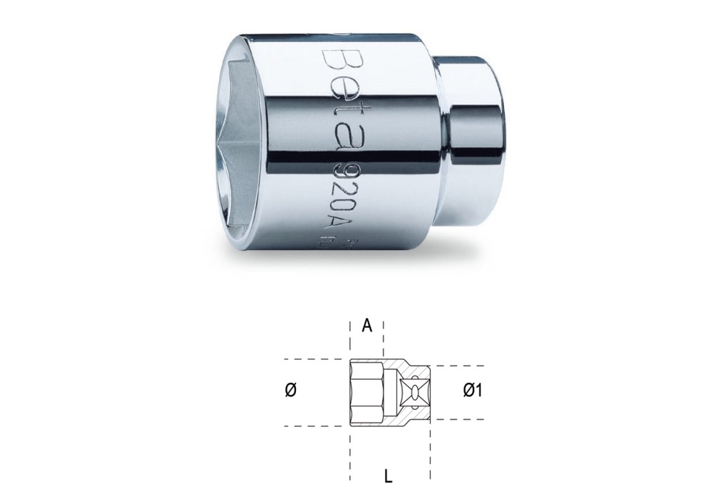 Hexagonal socket wrench 1/2