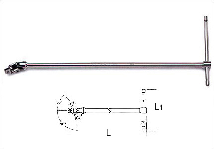 T-wrech 1/2, swiveling and sliding