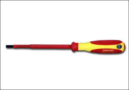 Insulated screwdriver for single-slot screws