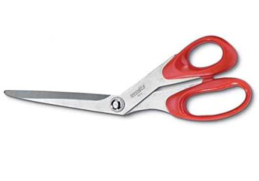 Multipurpose stainless steel shears, bent handle