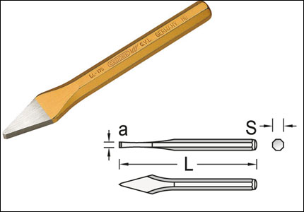 Cross cut chisel