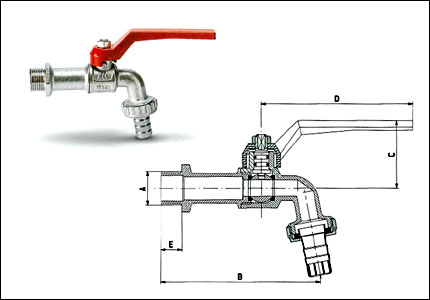 Hose ball bilcock 