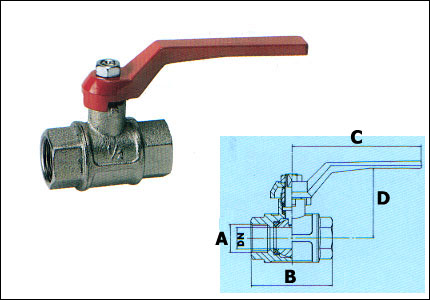 Full bore ball valve female-female